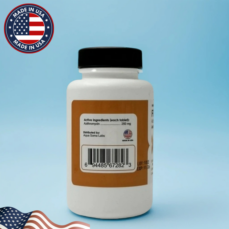 Fish Zithro Azithromycin 250mg – 30 Tablets for Aquarium Use