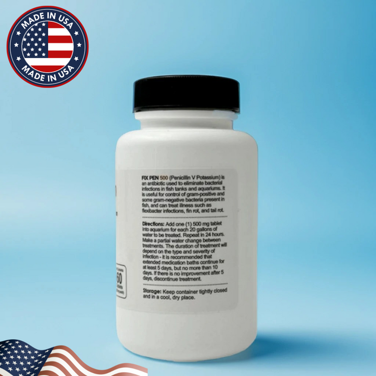 Fish Pen Penicillin 500mg – 60 Tablets Aquarium Antibiotics