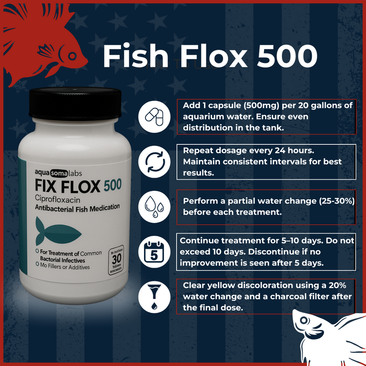 Fish Flox 500mg 30 Capsules dosage and usage guide