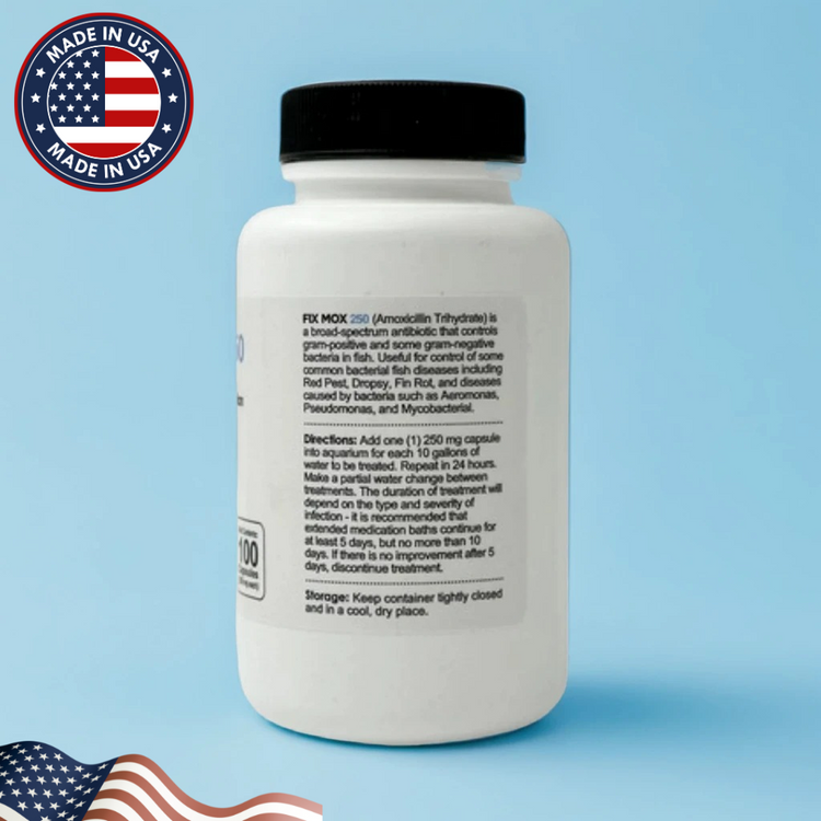 Fish Mox Amoxicillin 250mg Capsules – Aquarium Use Antibiotic