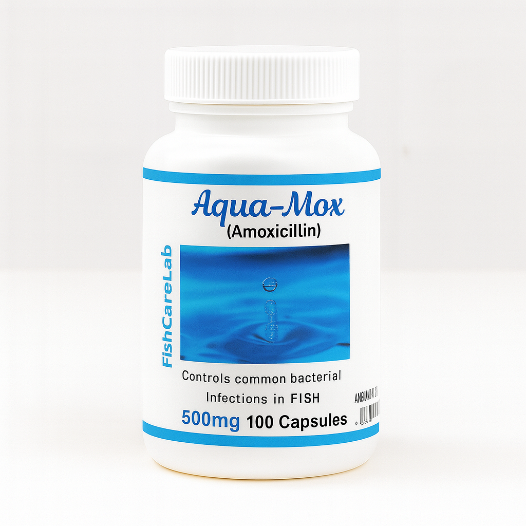 Aqua Mox (Amoxicillin) 500 mg 100 Capsules Fish Antibiotics