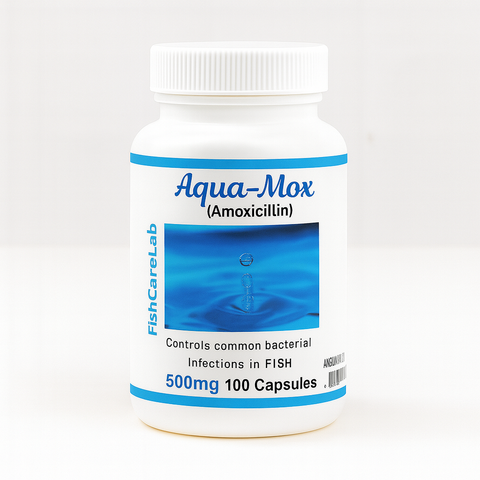 Aqua Mox (Amoxicillin) 500 mg 100 Capsules Fish Antibiotics