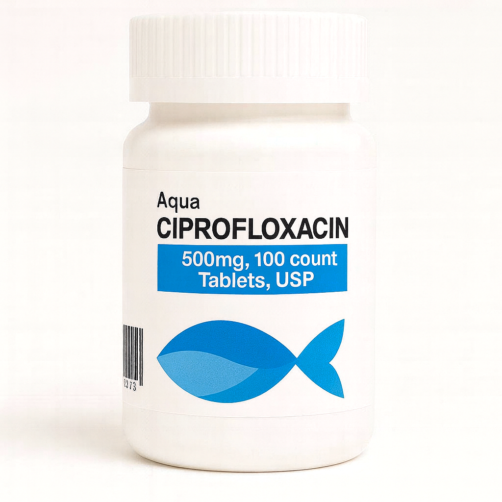 Fish Ciprofloxacin 500mg – Fast-Acting Aquarium Antibiotic 100 Tablets