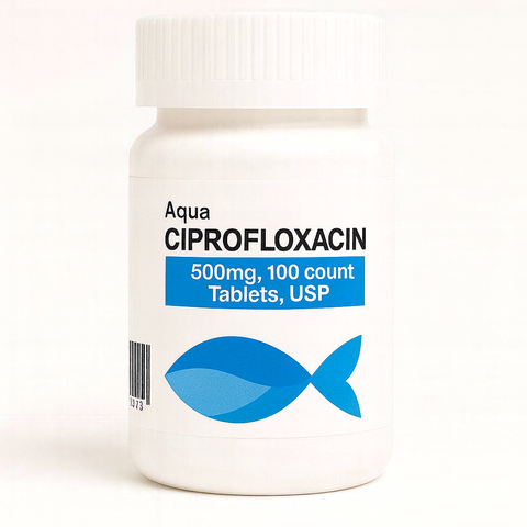 Fish Ciprofloxacin 500mg – Fast-Acting Aquarium Antibiotic 100 Tablets