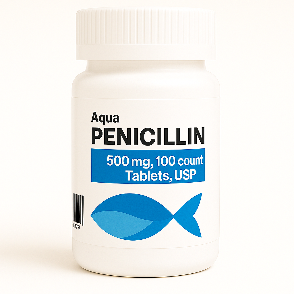 Aqua Pen (Penicillin) 500mg 100 Tablets Fish Antibiotics