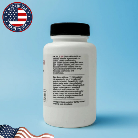 Fish Zole Metronidazole Fish Antibiotics – 60 Tablets for Aquarium Use